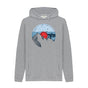 Light Heather Mens Vinyl Record Mountain Hoodie