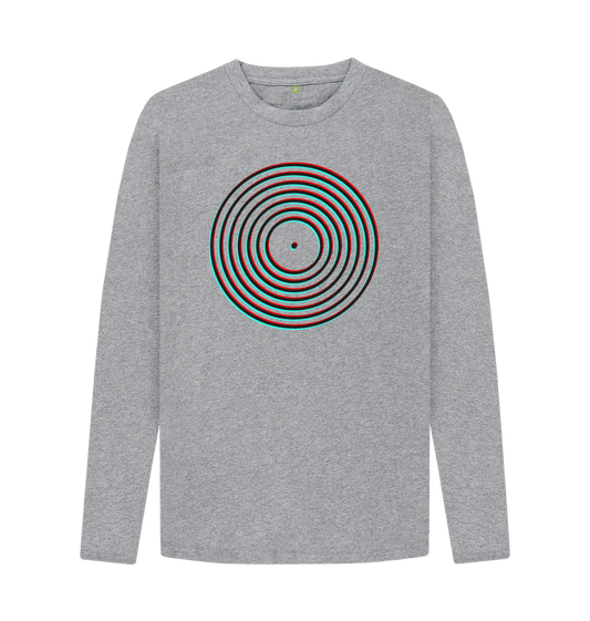 Athletic Grey Vinyl Outline Mens Long Sleeve T-Shirt