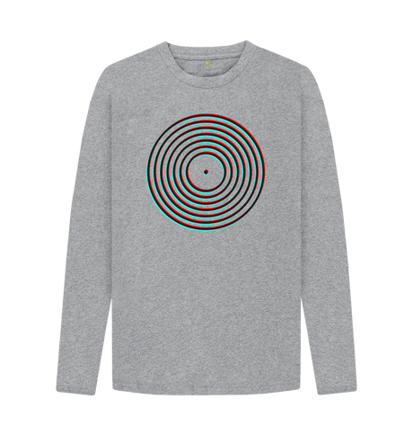 Athletic Grey Vinyl Outline Mens Long Sleeve T-Shirt