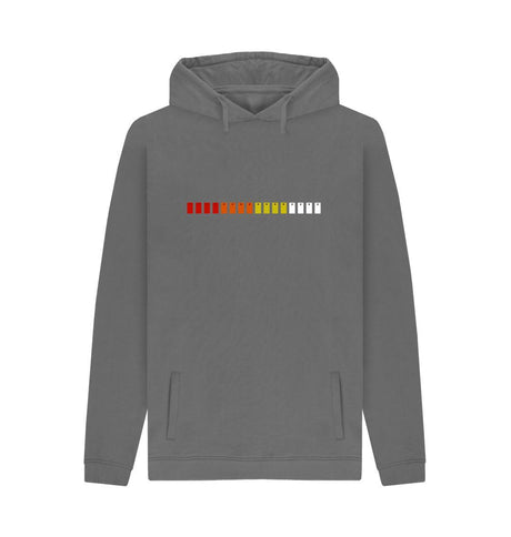 Slate Grey Mens TR-808 Simple Pad Hoodie