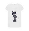 White \"Drop Beats Not Bombs\" Women's Scoop Neck T-Shirt