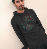 Mens Vinyl Record Outline Hoodie