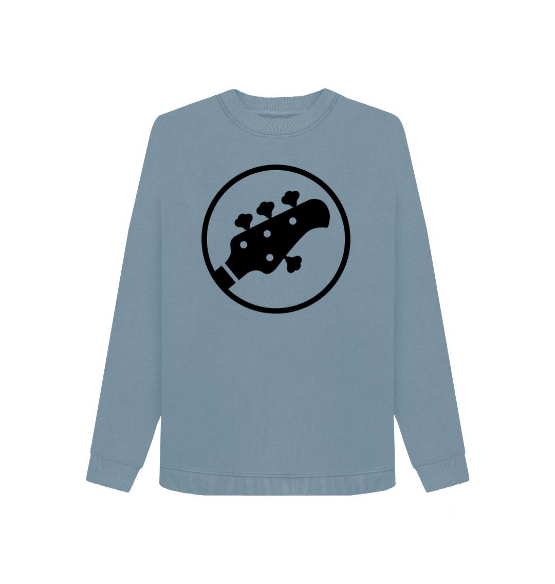 Stone Blue Womens Stingray Guitar Head Sweatshirt