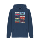 Navy Printed Hoody Front
