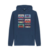 Navy Mens Cassette Mix Tape Hoodie