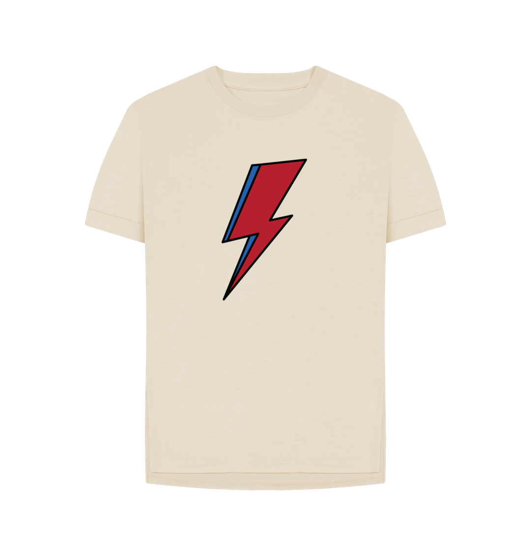 Oat David Bowie Lightning Bolt Womens T-Shirt