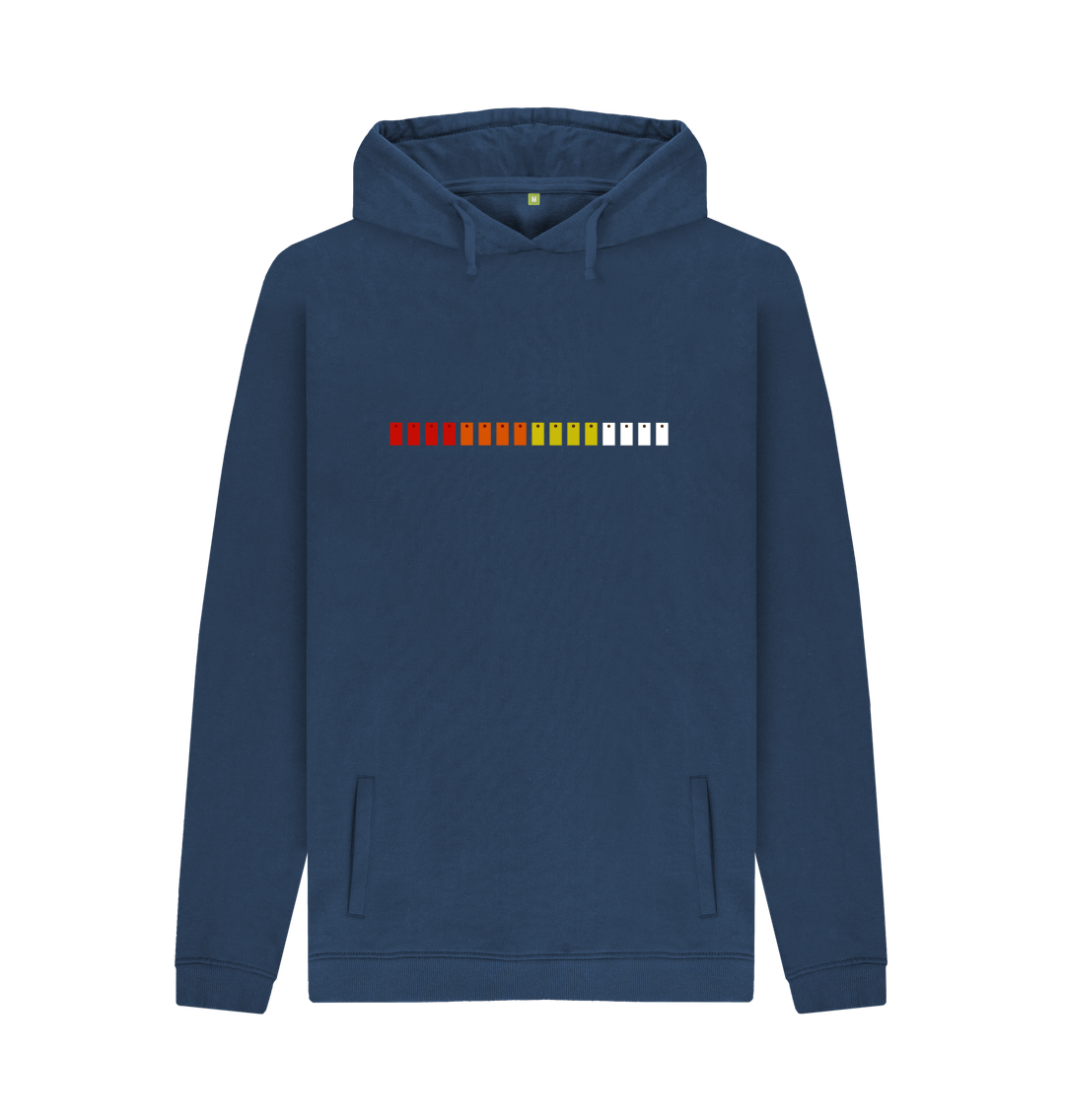 Navy Printed Hoody Front