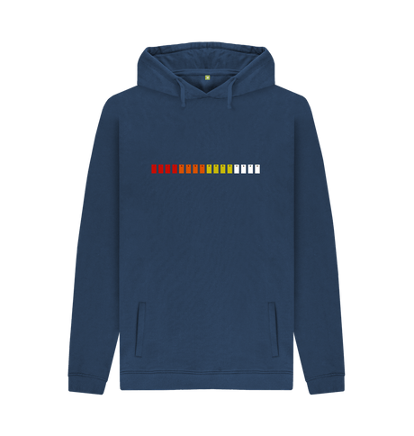 Navy Printed Hoody Front