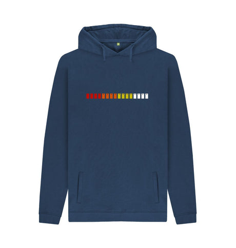 Navy Mens TR-808 Simple Pad Hoodie