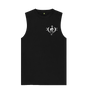 Black Combined Clef Heart Symbol Graphic Mens Vest