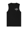 Black Combined Clef Heart Symbol Graphic Mens Vest