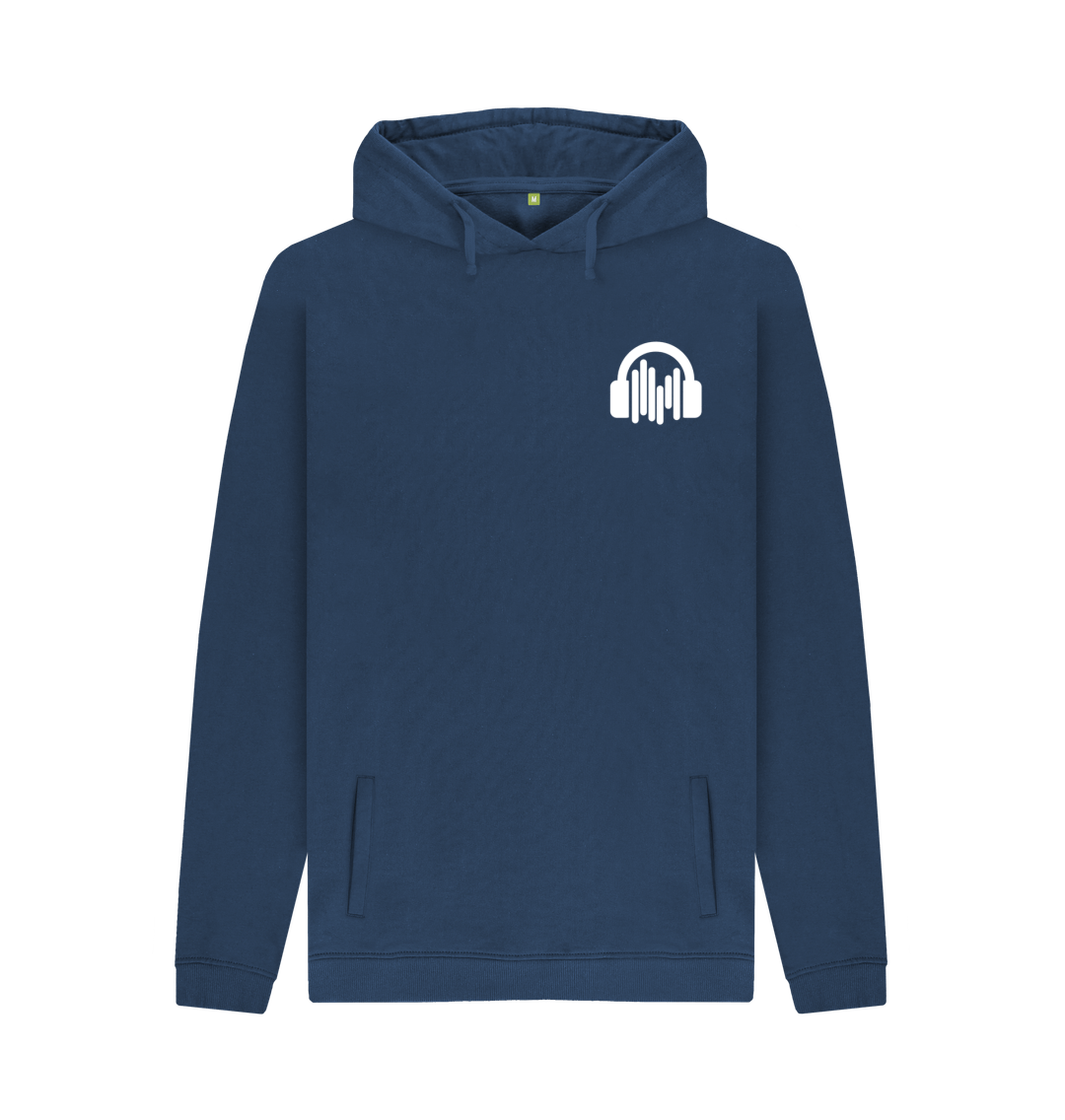 Navy Printed Hoody Front
