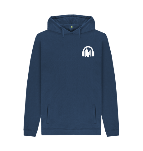 Navy Printed Hoody Front