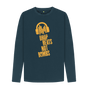 Denim Blue \"Drop Beats Not Bombs\" Men's Long Sleeve T-Shirt