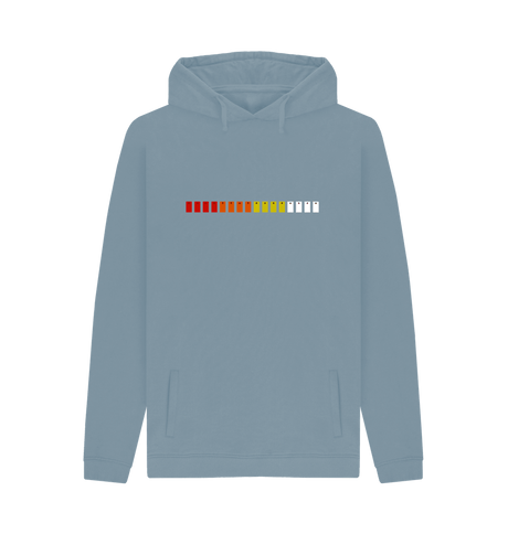 Stone Blue Printed Hoody Front