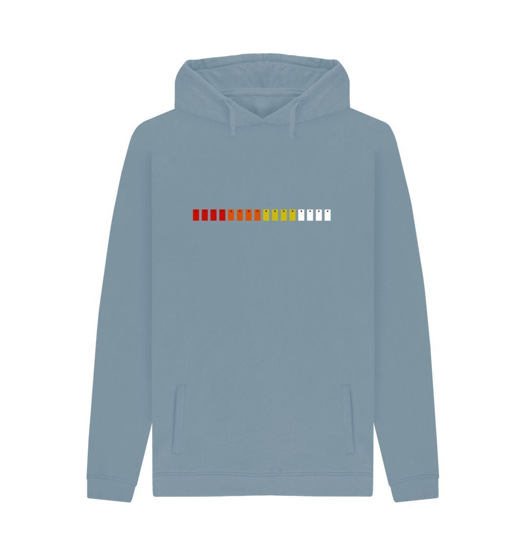 Stone Blue Mens TR-808 Simple Pad Hoodie