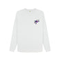 White Womens Cartoon Character Flying V Sweater