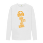 White \"Drop Beats Not Bombs\" Men's Long Sleeve T-Shirt