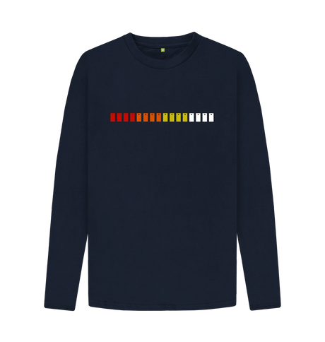 Navy Blue TR-808 Pads Mens Long Sleeve T-Shirt