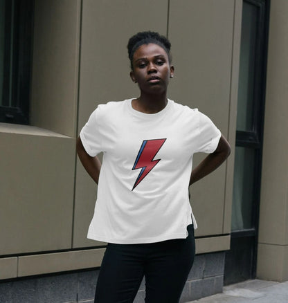 David Bowie Lightning Bolt Womens T-Shirt