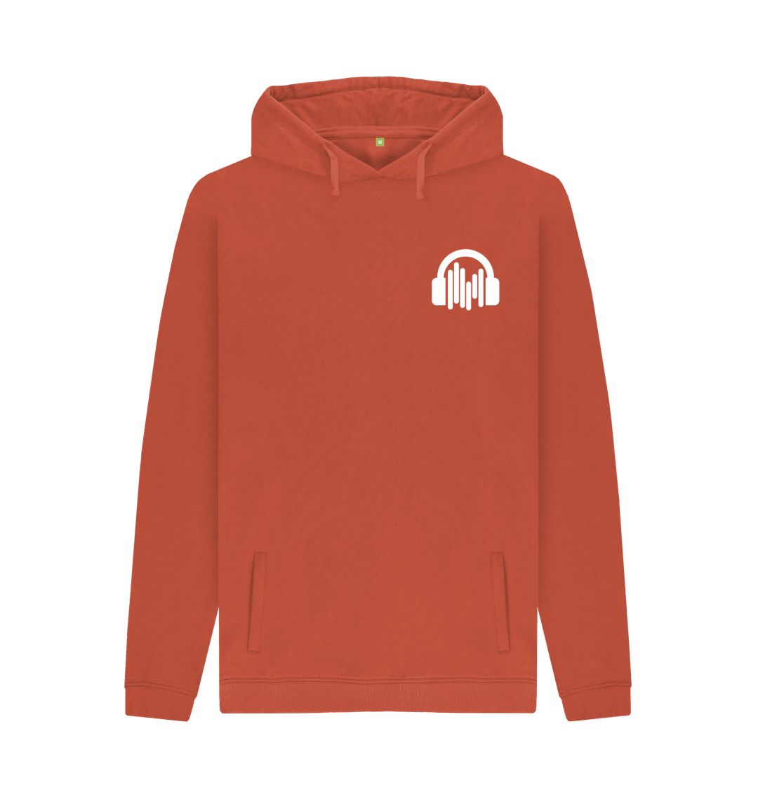 Rust Mens Sound Shirts Hoodie w\/ pocket logo