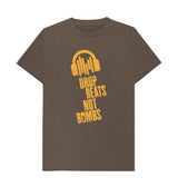 Chocolate Drop Beats Not Bombs Sound Shirts Yellow Logo T-Shirt