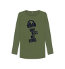 Khaki \"Drop Beats Not Bombs\" Women's Long Sleeve T-Shirt