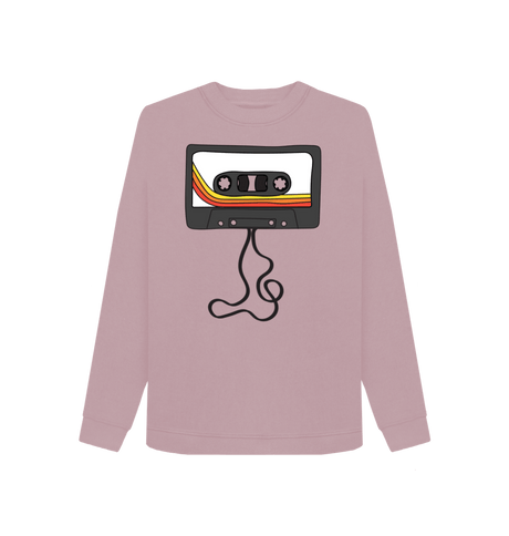 Mauve Printed Sweater Front