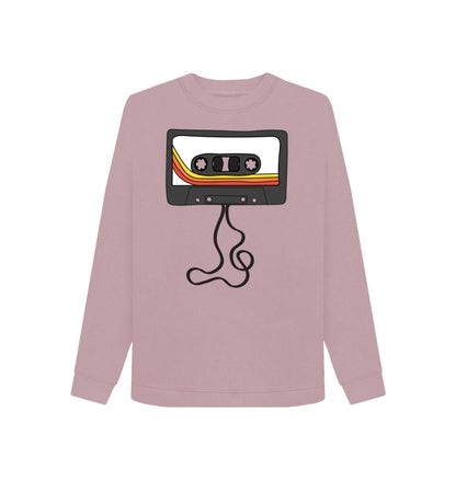 Mauve Womens Unwound Cassette Graphic Sweatshirt