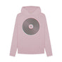 Mauve Womens Vinyl Record Outline Hoodie