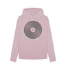 Mauve Womens Vinyl Record Outline Hoodie