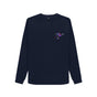 Navy Blue Womens Cartoon Character Flying V Sweater