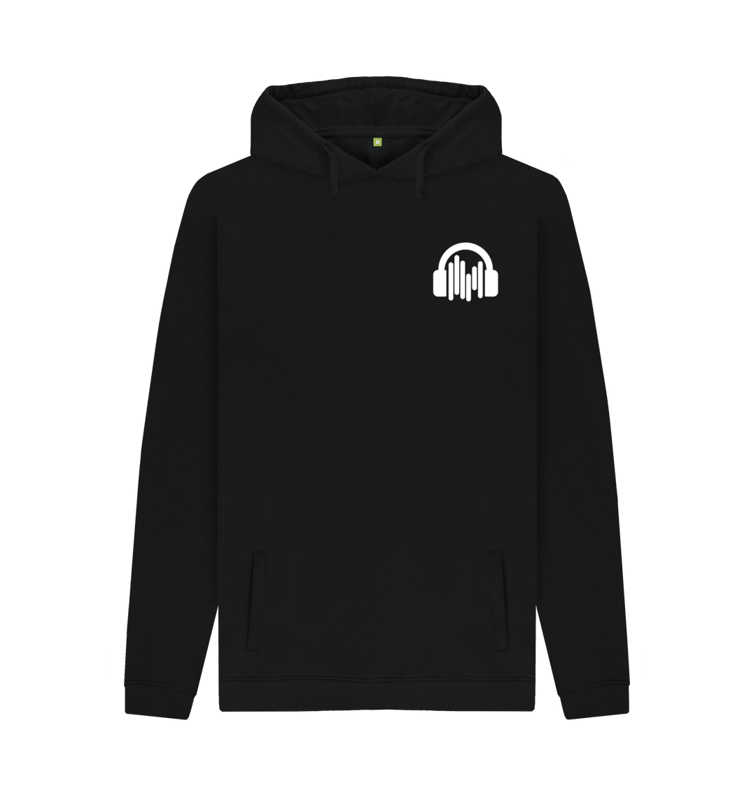 Black Printed Hoody Front