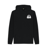 Black Printed Hoody Front