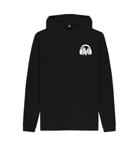 Black Printed Hoody Front