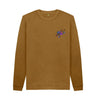 Brown Mens Cartoon Character Flying V Sweater
