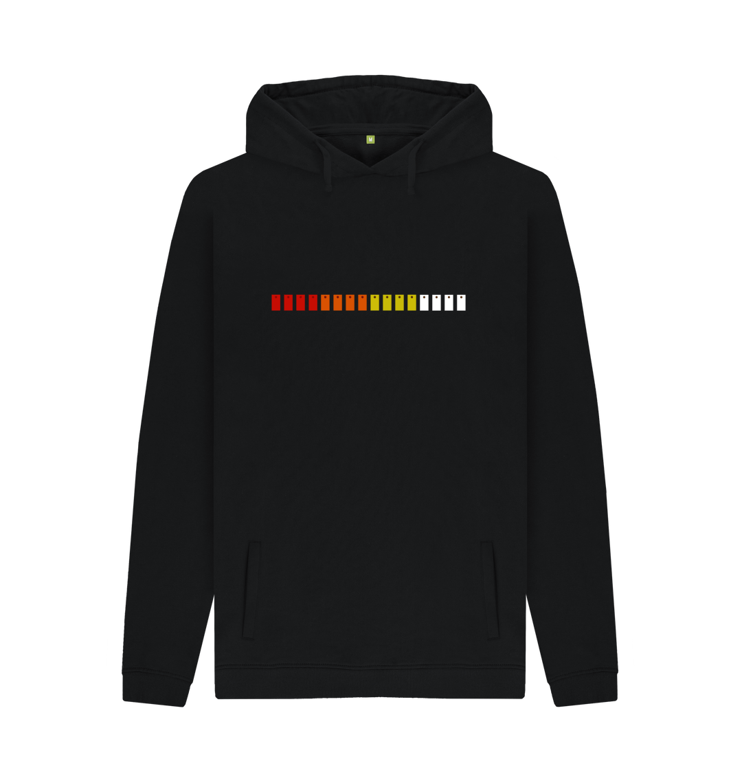 Black Printed Hoody Front