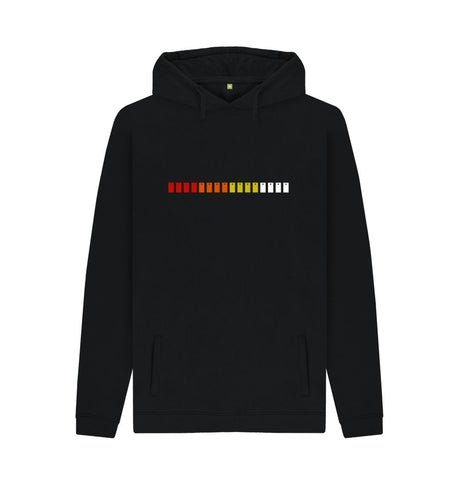 Black Mens TR-808 Simple Pad Hoodie