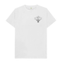 White Combined Clef Heart Symbol Graphic Mens T-Shirt