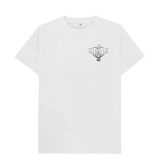 White Combined Clef Heart Symbol Graphic Mens T-Shirt