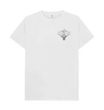 White Combined Clef Heart Symbol Graphic Mens T-Shirt