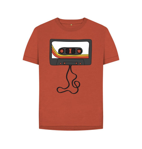 Rust Womens Unwound Cassette Graphic T-Shirt