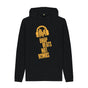 Black Drop Beats Not Bombs Sound Shirts Yellow Logo Mens Hoodie