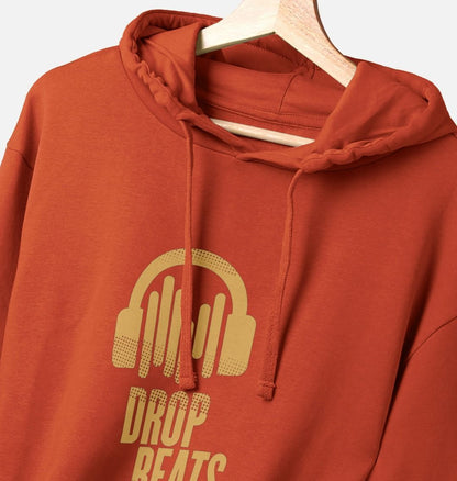 Drop Beats Not Bombs Sound Shirts Yellow Logo Mens Hoodie