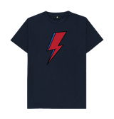 Navy Blue David Bowie Lightning Bolt Mens T-Shirt