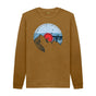 Brown Mens Vinyl Record Mountain Sweatshirt