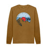 Brown Mens Vinyl Record Mountain Sweatshirt