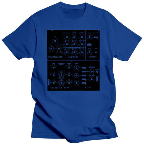 Analog Synth Black Front Panel T-Shirt Synth - Sound Shirts