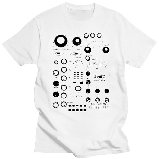 Analog Synth Front Panel Printed T-Shirt Synth - Sound Shirts