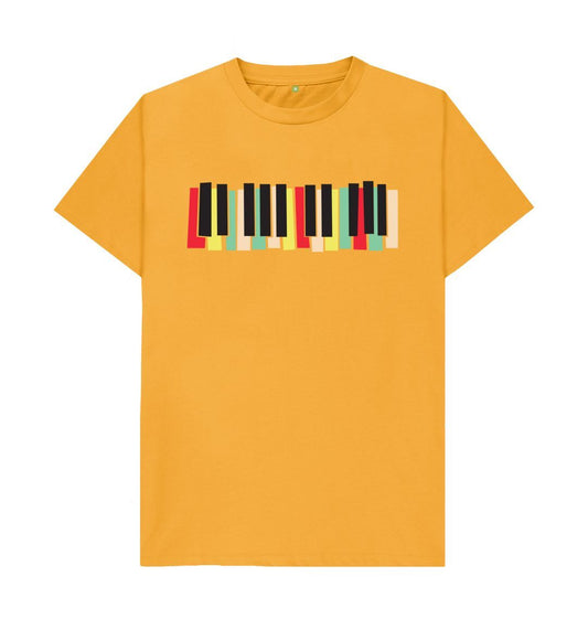 Colourful Keyboard Print T-Shirt Synth - Sound Shirts